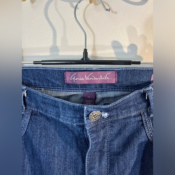 Gloria Vanderbilt Amanda Tapered Leg Classic Rise Dark Denim Jeans Size … - Picture 3 of 3
